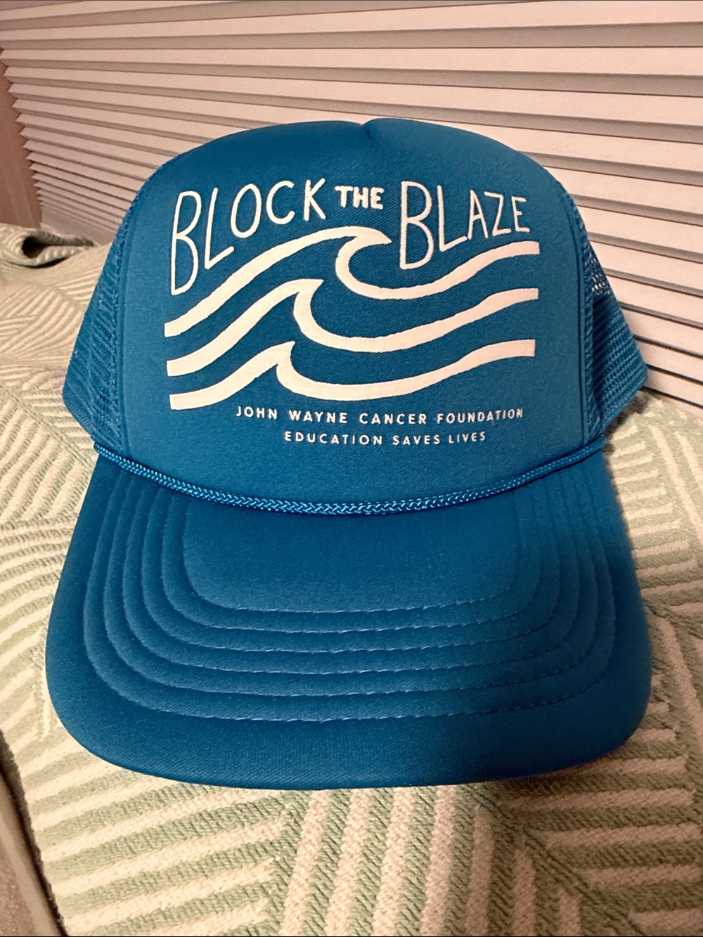 Block The Blaze Blue Trucker Hat - Men Swim